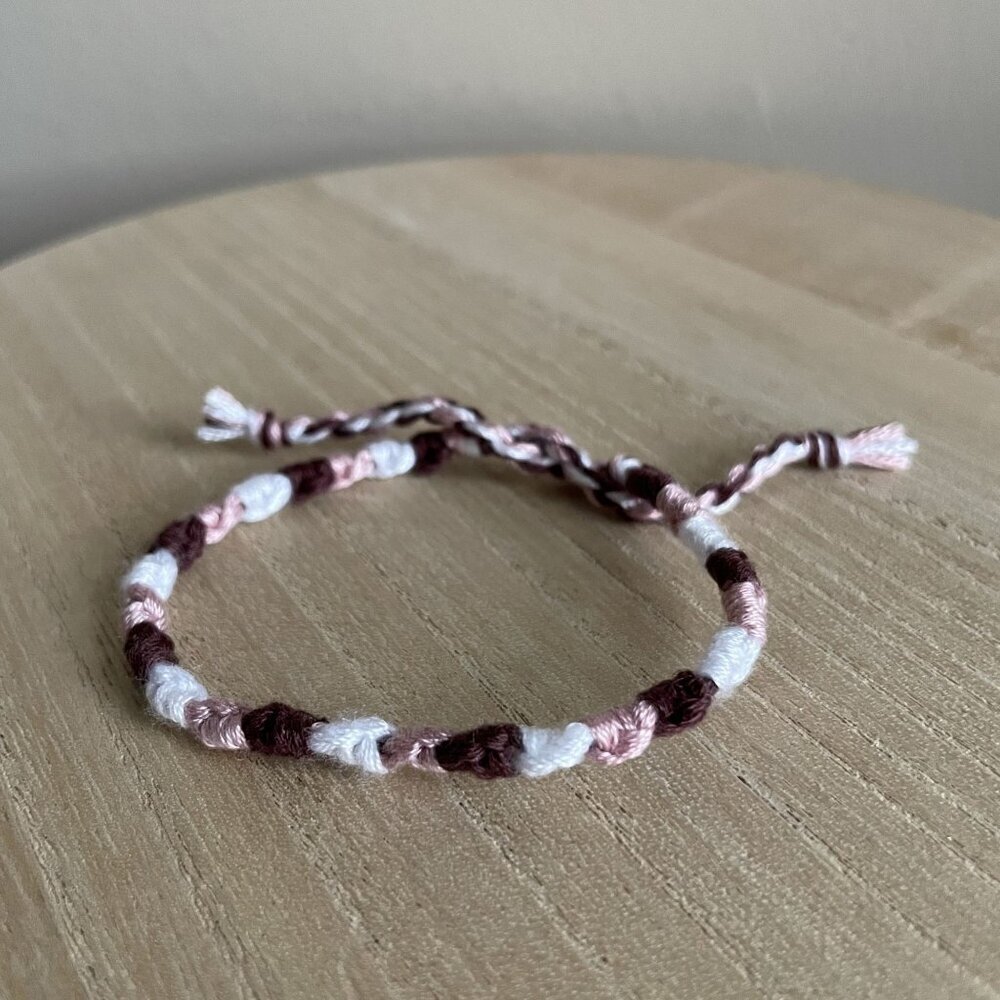 Daria Bracelet, anklet, trendy, comfortable, tie, embroidery thread, woven, gift
